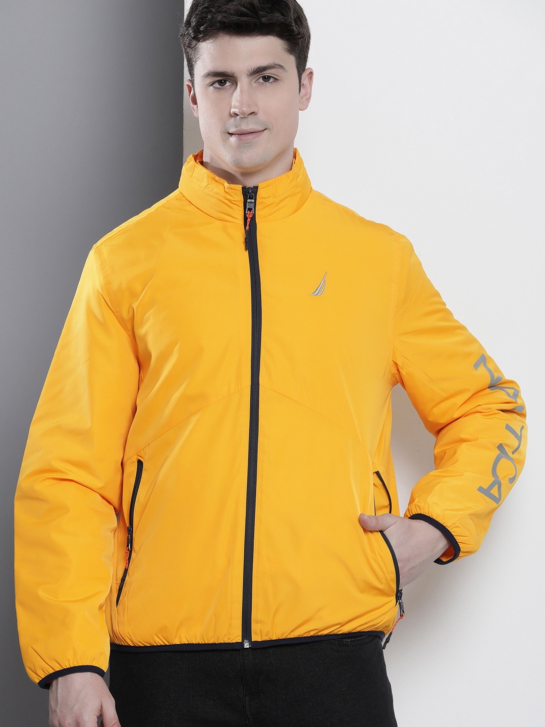 

Nautica Solid Padded Jacket, Yellow