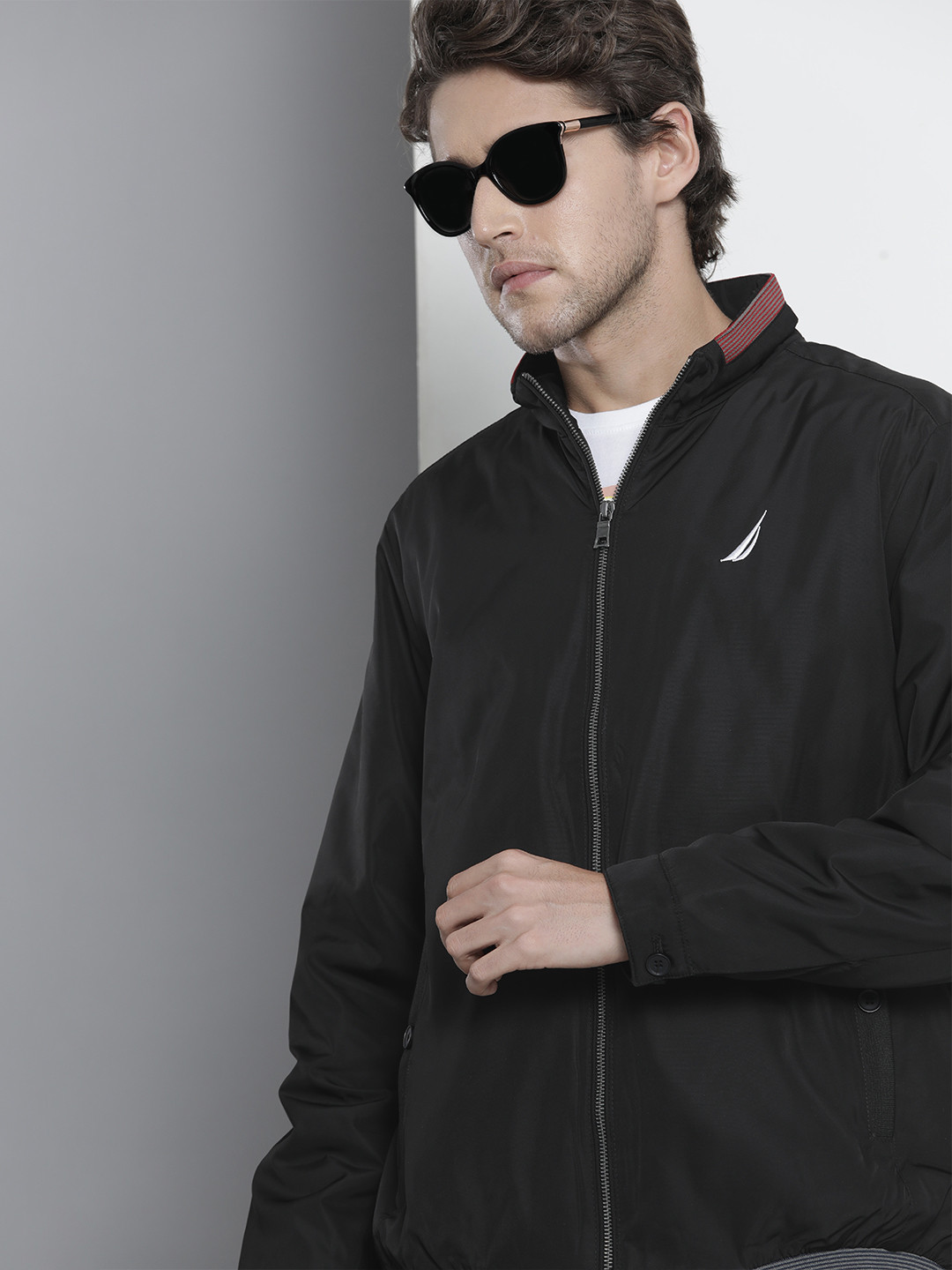 

Nautica Men Black Solid Puffer Jacket