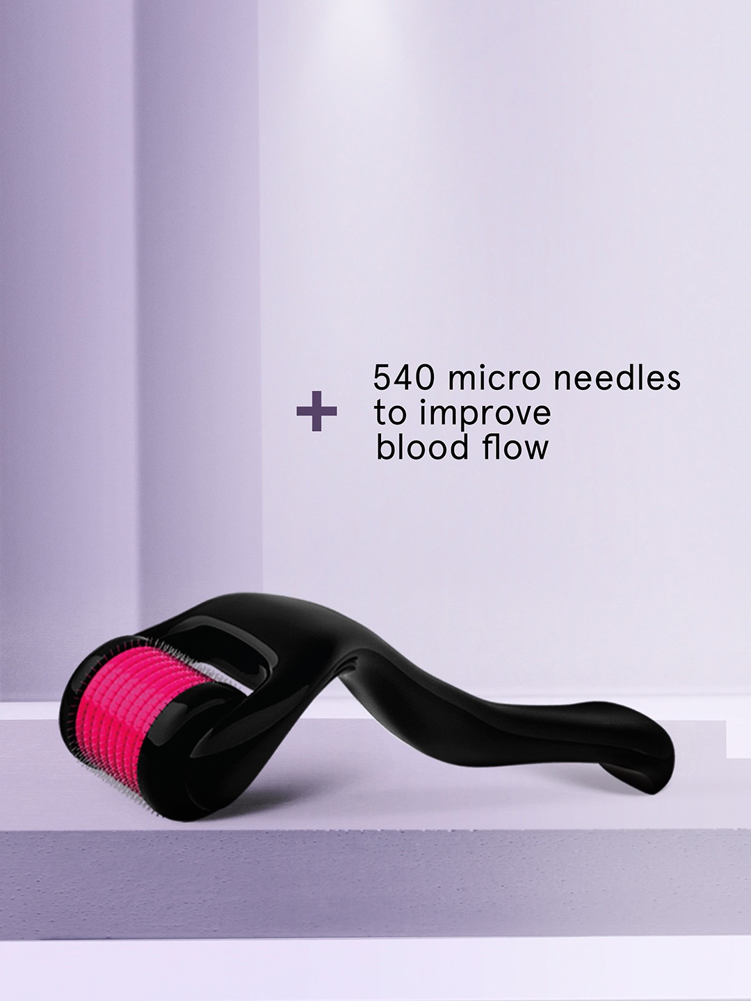 

Be Bodywise Hair Regrowth Derma Roller for Scalp in Black 0.5mm 540 Titanium Alloy Needles