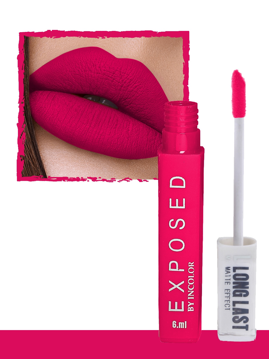 

Incolor Exposed Long Last Matte Effect Lip gloss 08, Red
