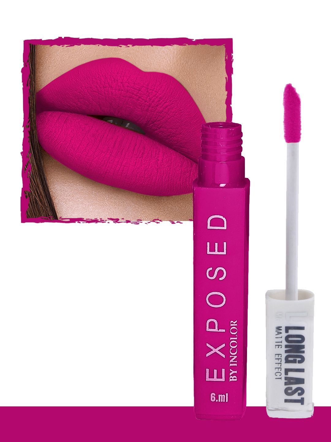 

INCOLOR Exposed Long Last Matte Effect Lip gloss 03 6 ml, Pink