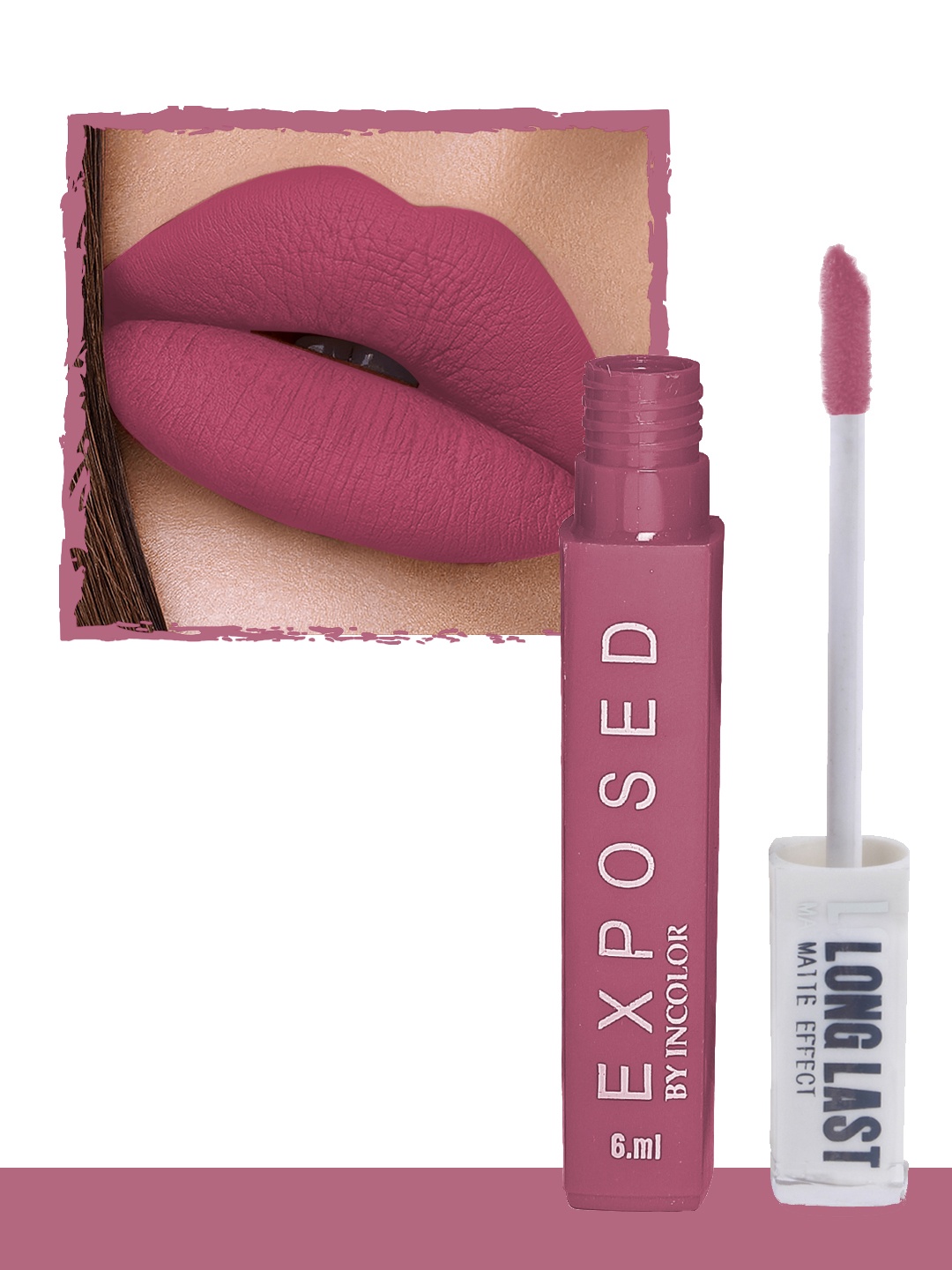 

INCOLOR Exposed Long Last Matte Effect Lip gloss 04, Brown