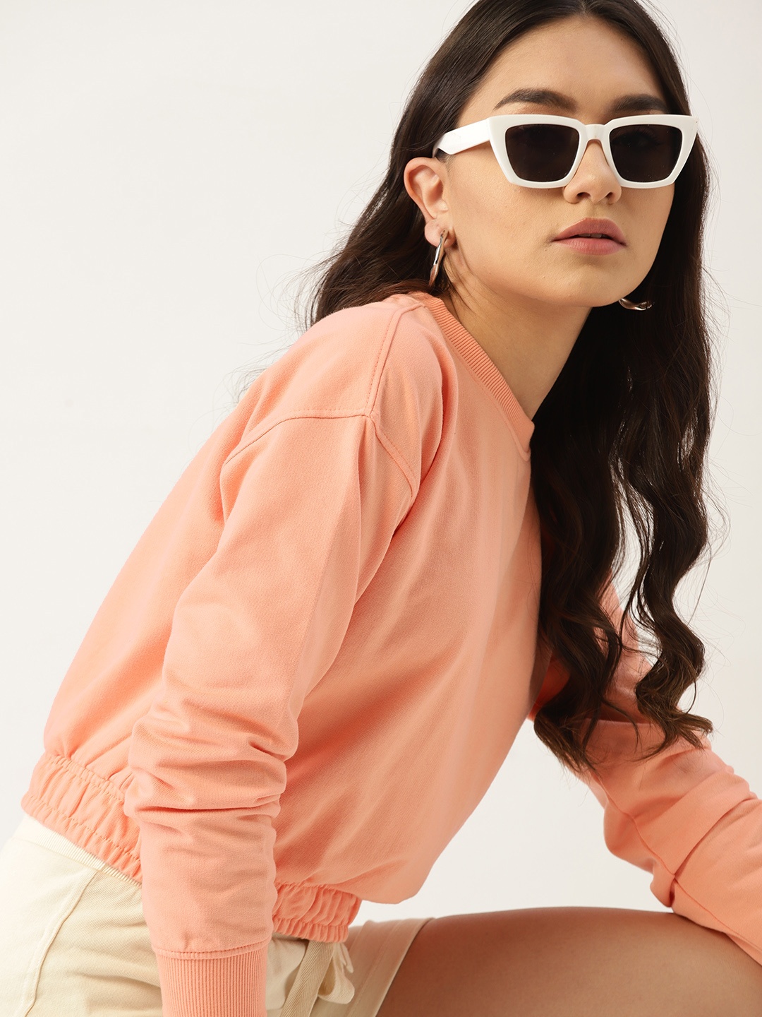 

DressBerry Women Peach-Coloured Sweatshirt