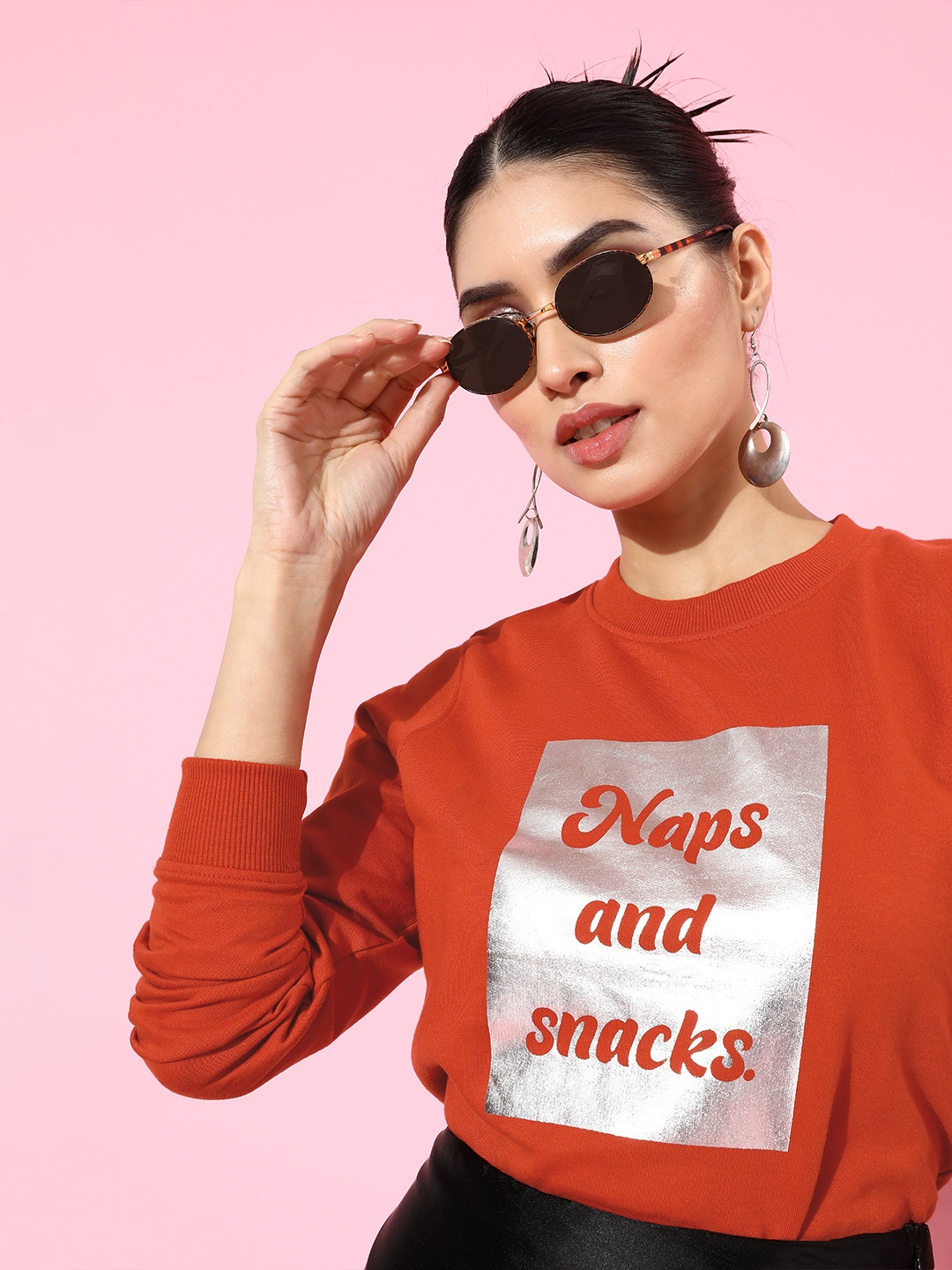 

DressBerry Women Gorgeous Red Typography Quirky Sweatshirt