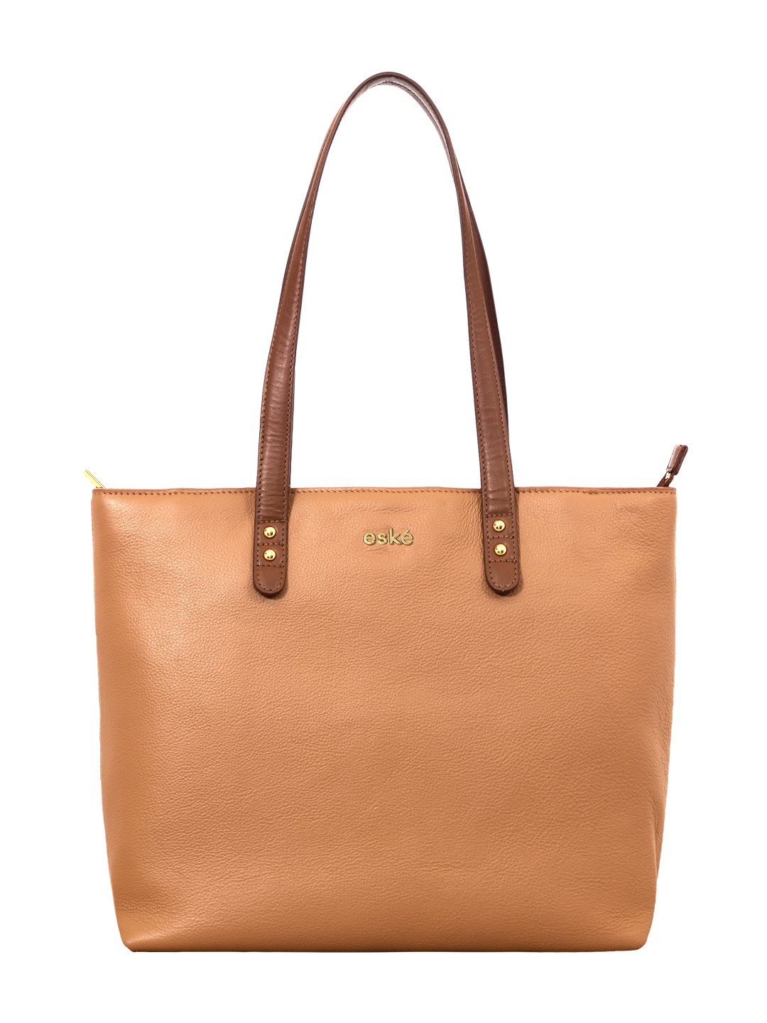 

Eske Brown Leather Shopper Tote Bag