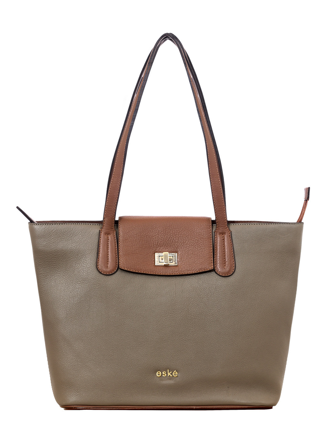 

Eske Multi Leather Shopper Shoulder Bag with Bow Detail