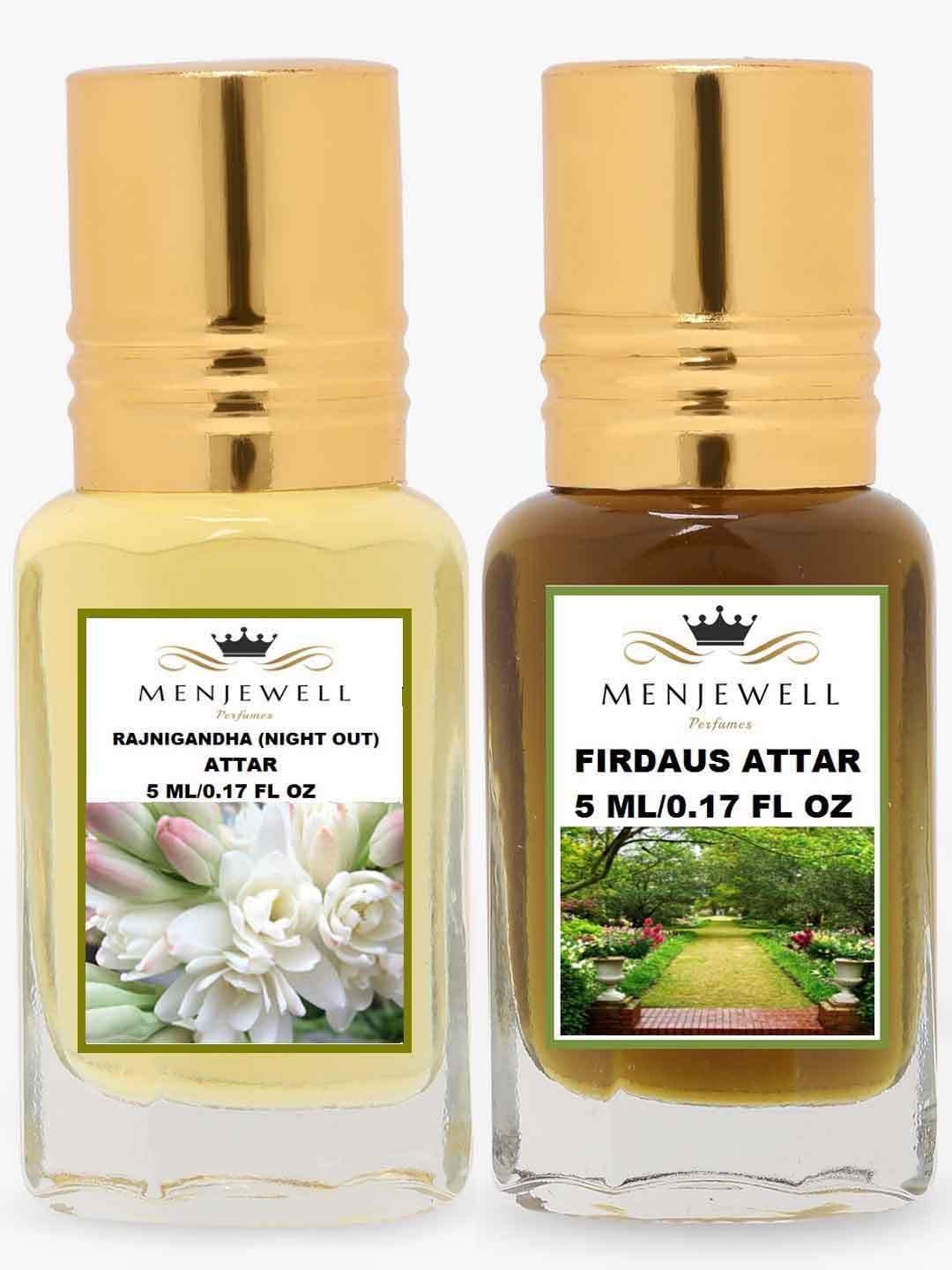 

Menjewell Rajnigandha Nightout Firdaus Attar 10ml, Transparent