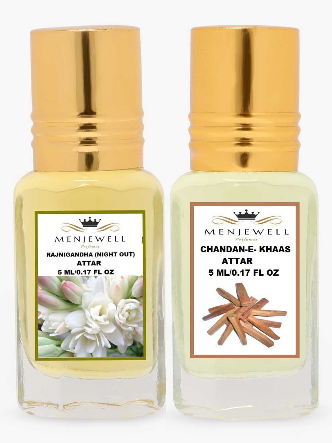 

Menjewell Rajnigandha (Nightout) Chandan-E-Khaas Attar 100gm, Transparent