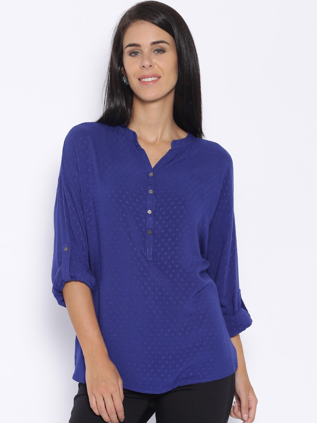 

Tokyo Talkies Women Blue Regular Top