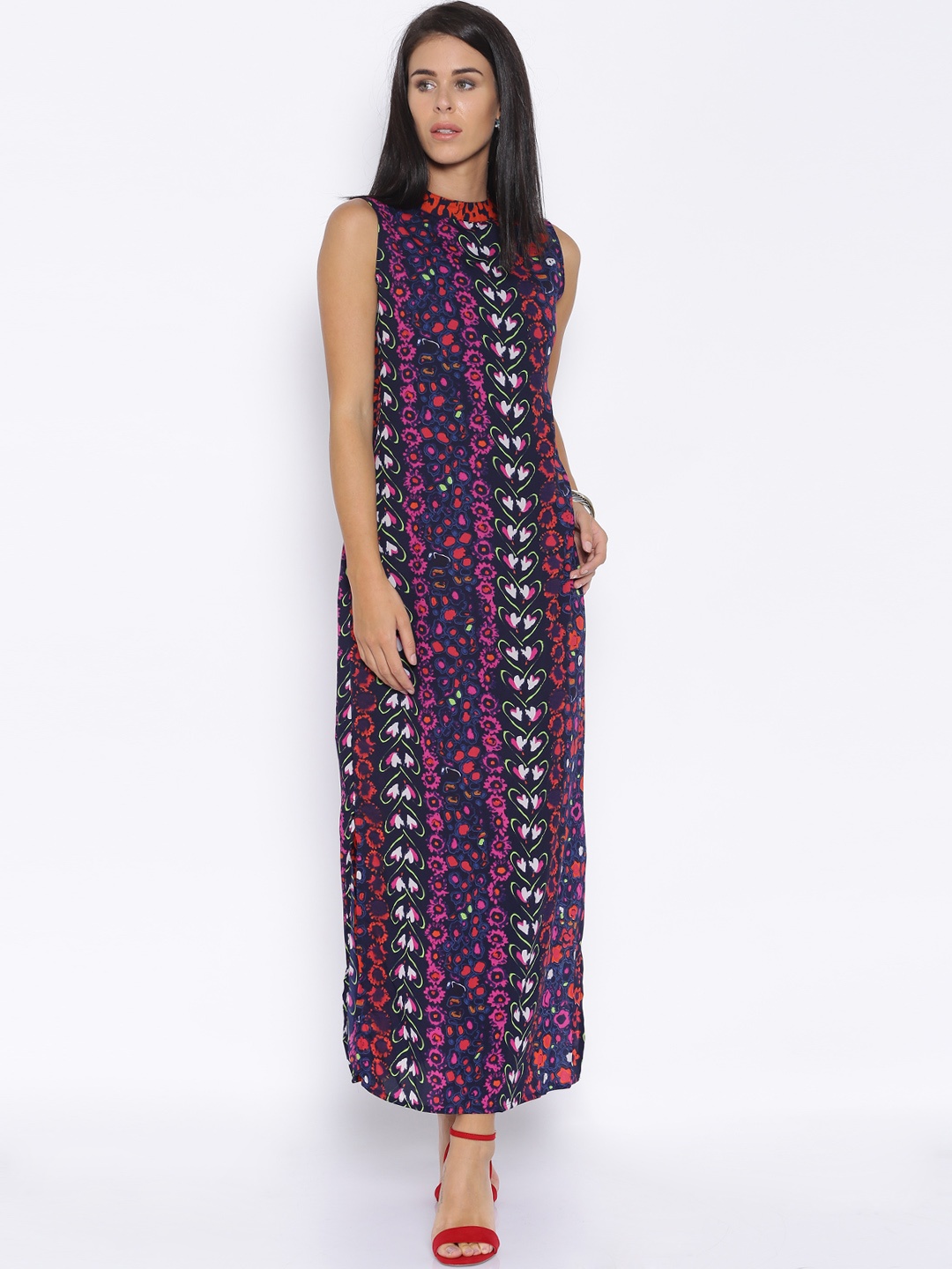 

Tokyo Talkies Women Multicoloured Printed Polyester Maxi dress, Multi