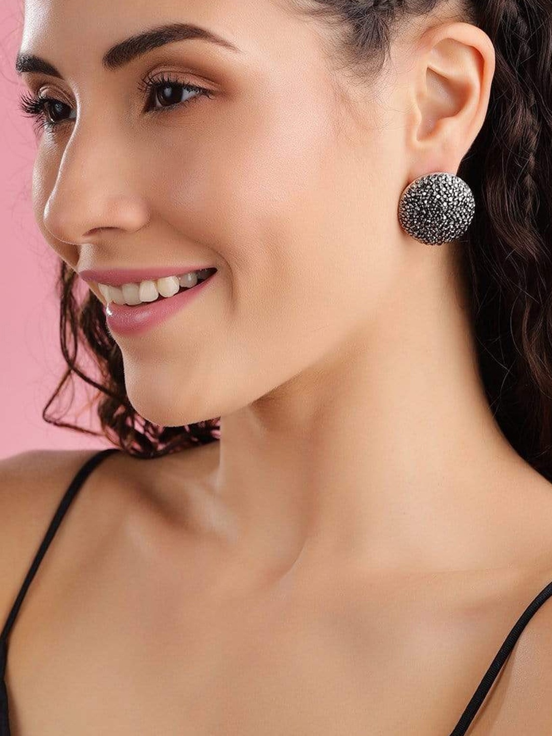 

Rubans Silver Alloy Silver Plated Handcrafted Classic Studs