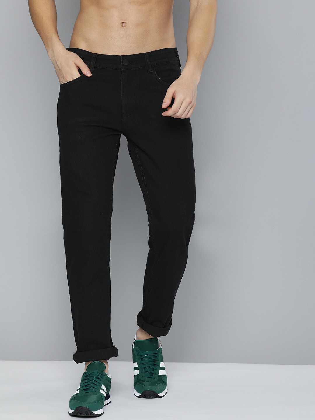 

HERE&NOW Men Black Slim Fit Stretchable Jeans