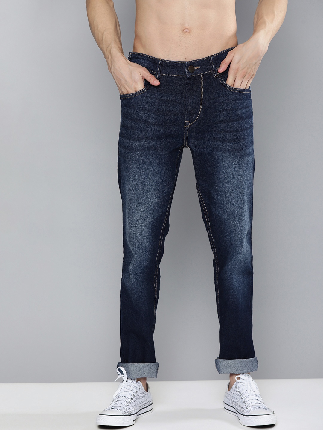 

HERE&NOW Men Blue Slim Fit Light Fade Stretchable Jeans