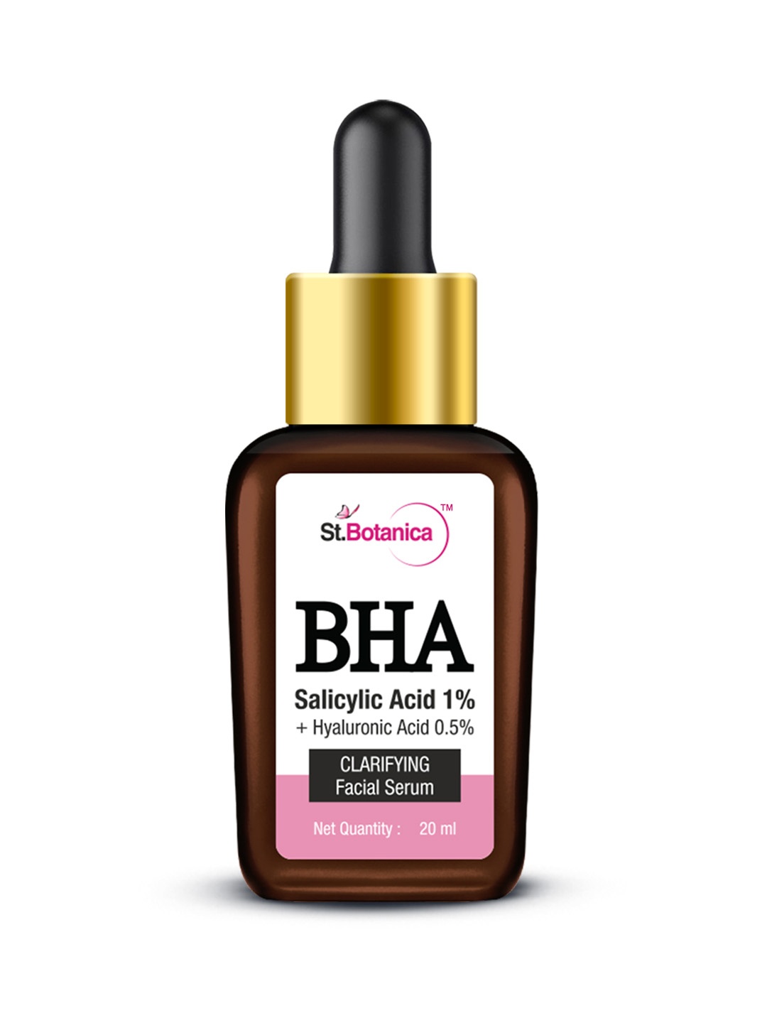 

St.Botanica Salicylic Acid 1% + Hyaluronic Acid 0.5% Skin Clarifying Face Serum - 20 ml, Pink