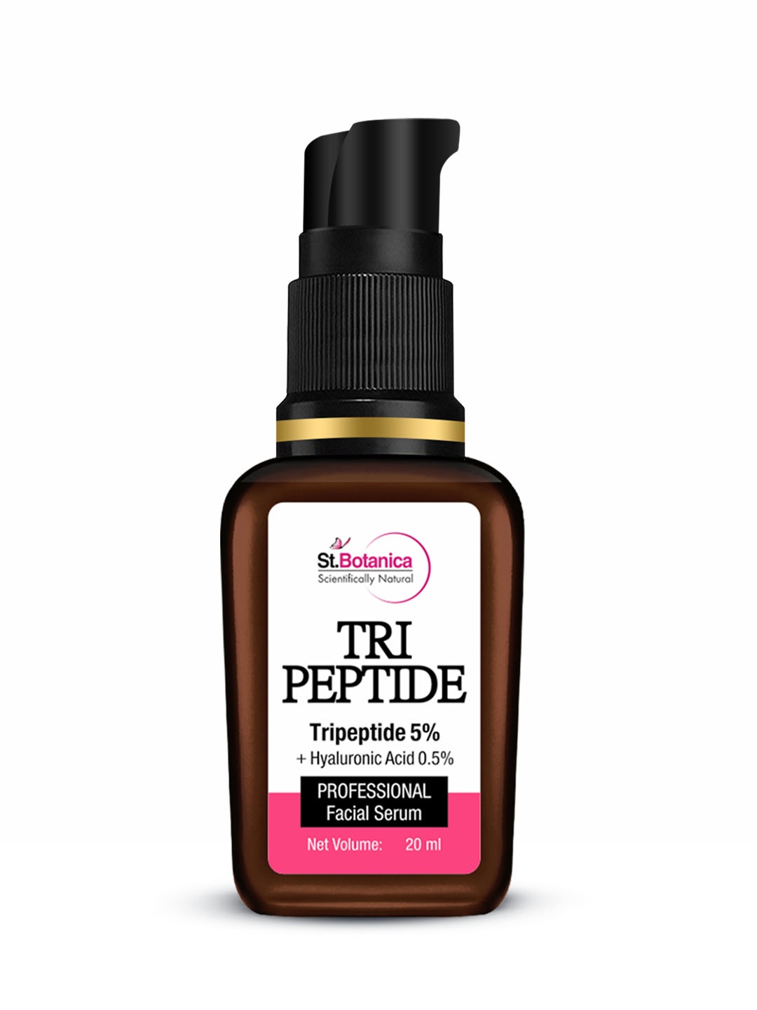 

StBotanica Tri Peptide 5% + Hyaluronic Acid 0.5% Face Serum - 20 ml, Pink
