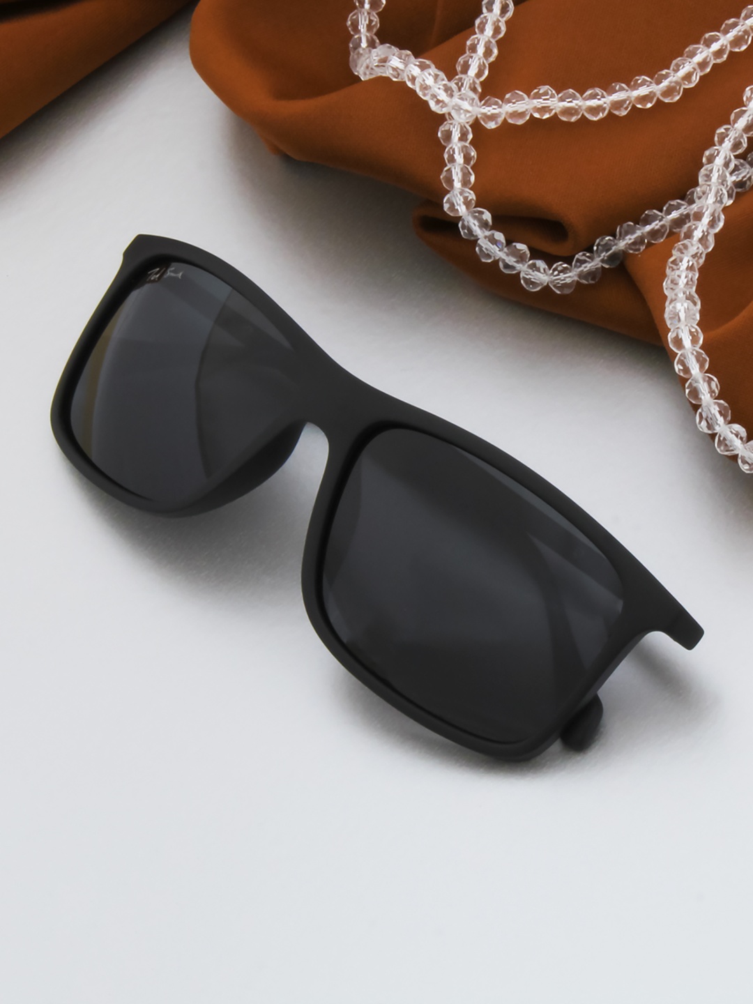 

Ted Smith Unisex Grey Lens & Black Rectangle Sunglasses with Polarised Lens