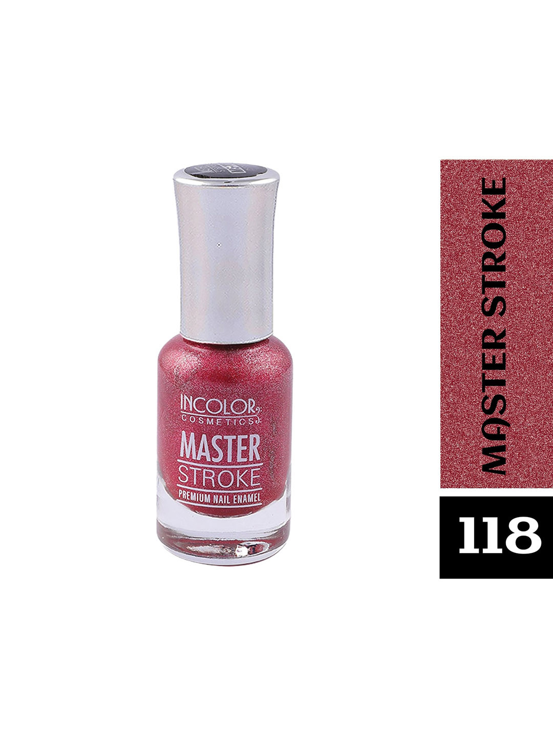 

Incolor Master Stroke Sugar Matte Nail Enamel 118 9.5 Ml, Red