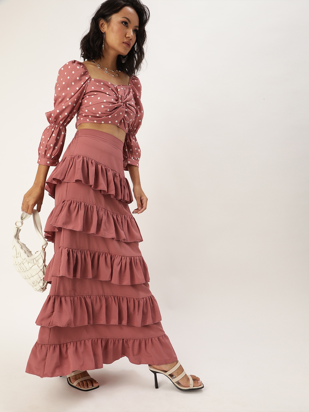 

QUIERO Mauve Maxi Dress