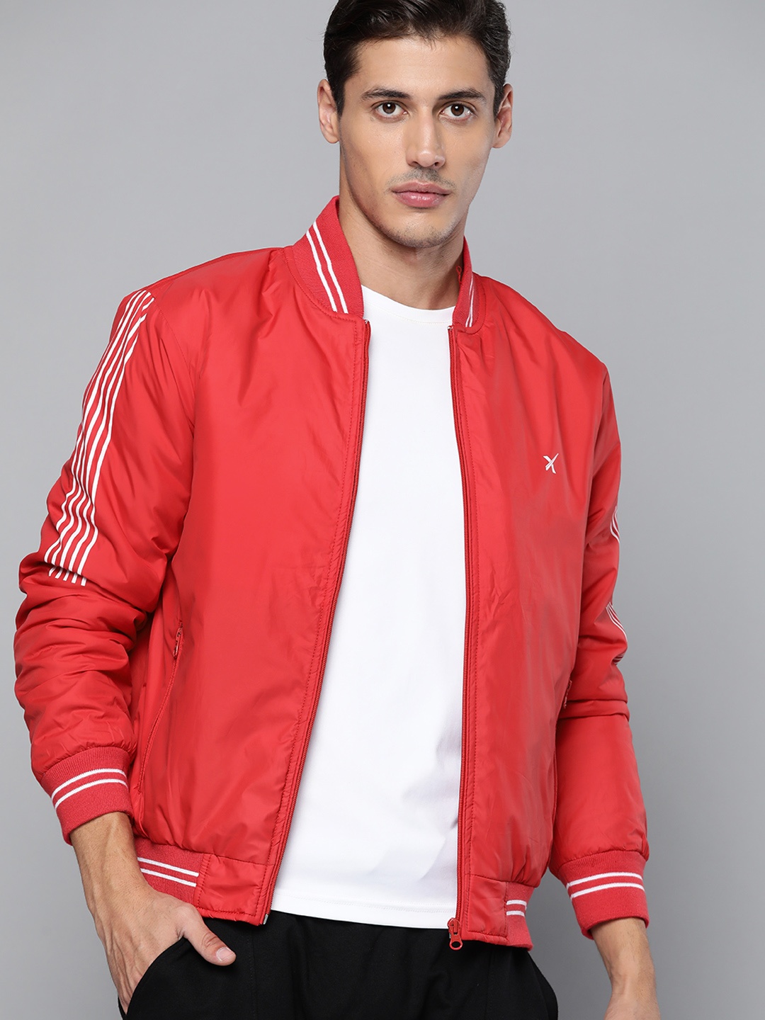 

HRX by Hrithik Roshan Men Red Bomber Jacket