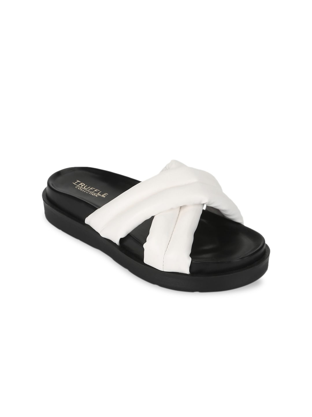 

Truffle Collection Women White Open Toe Flats