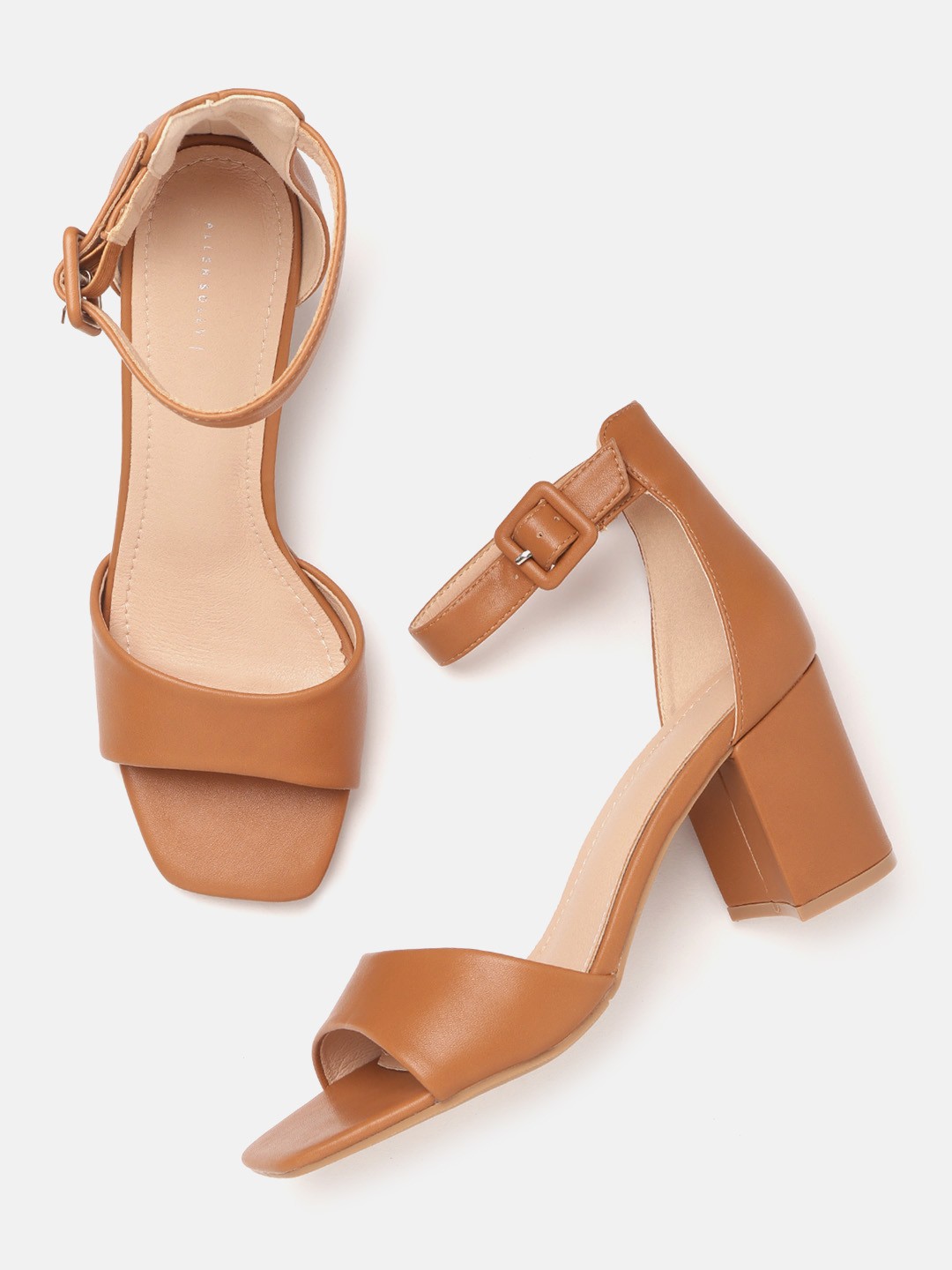 

Allen Solly Women Tan Brown Solid Block Heels