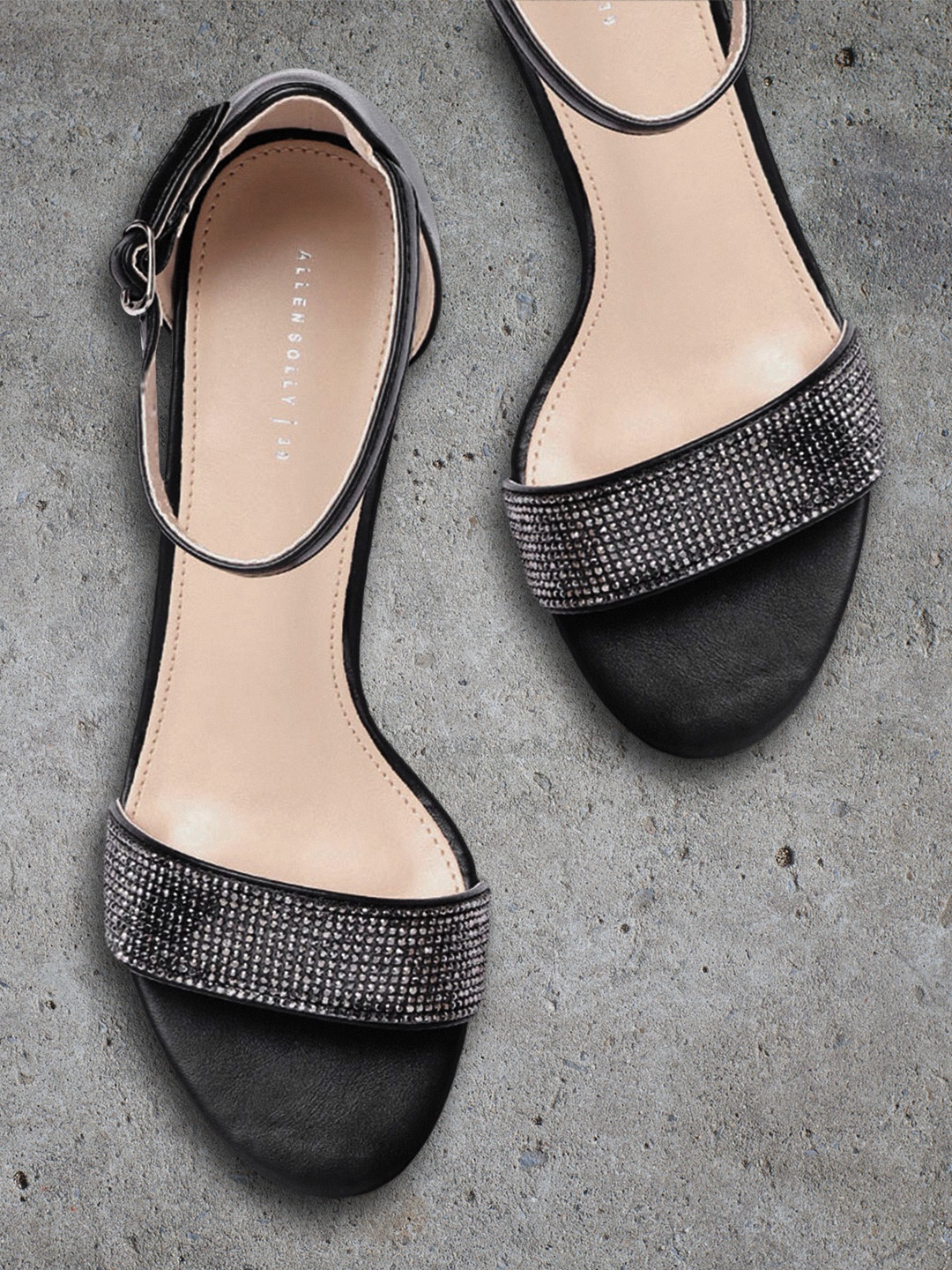 

Allen Solly Women Black Embellished Block Heels