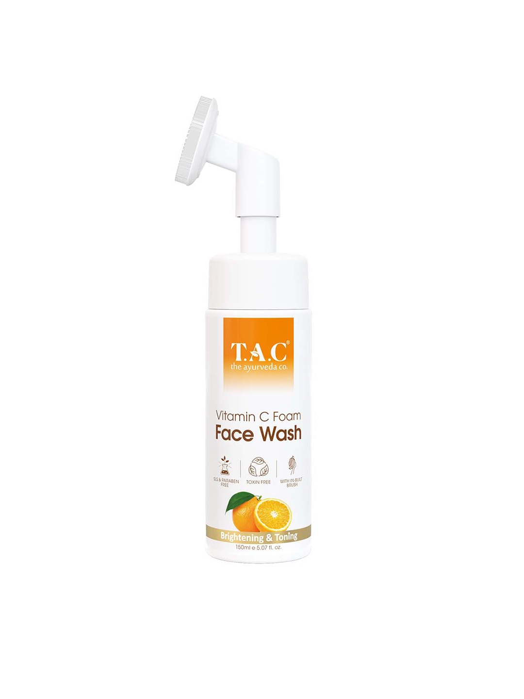 

TAC - The Ayurveda Co. Vitamin C Foaming Face Wash with Lemon for Glowing Skin-150ml, Orange