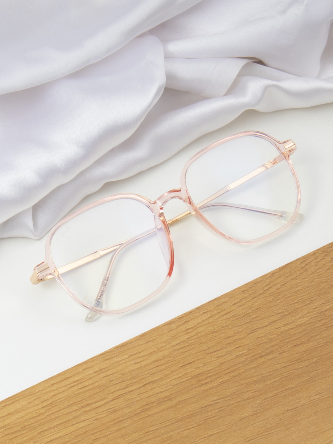 

Ted Smith Unisex Pink & Gold-Toned Full Rim Round Frames