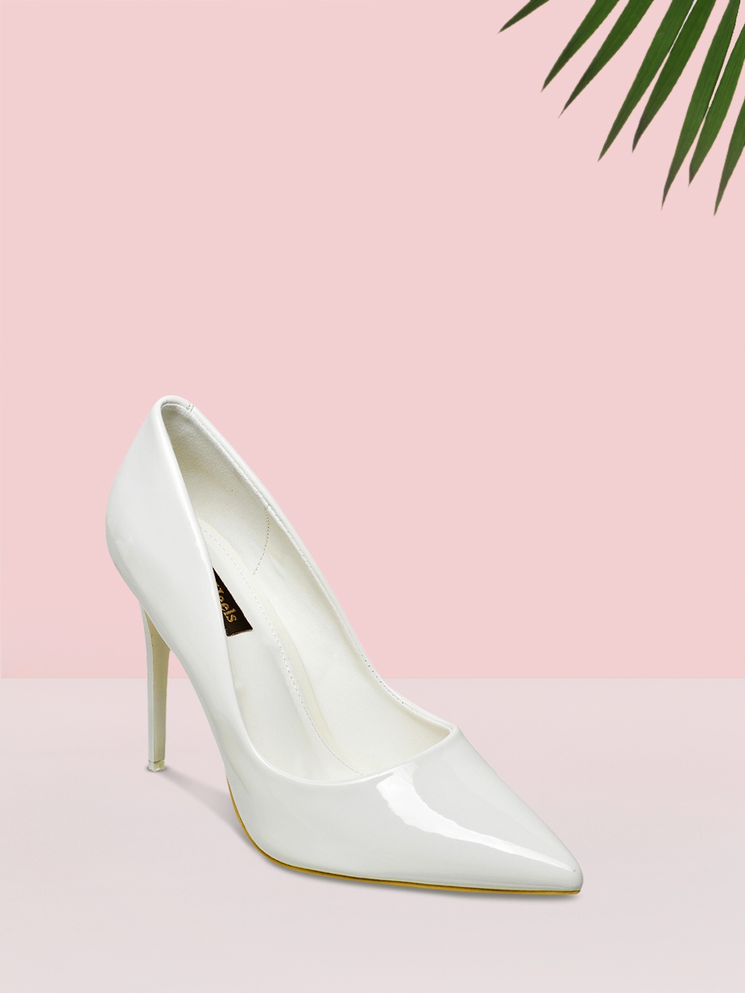 

Flat n Heels White Stiletto Pumps