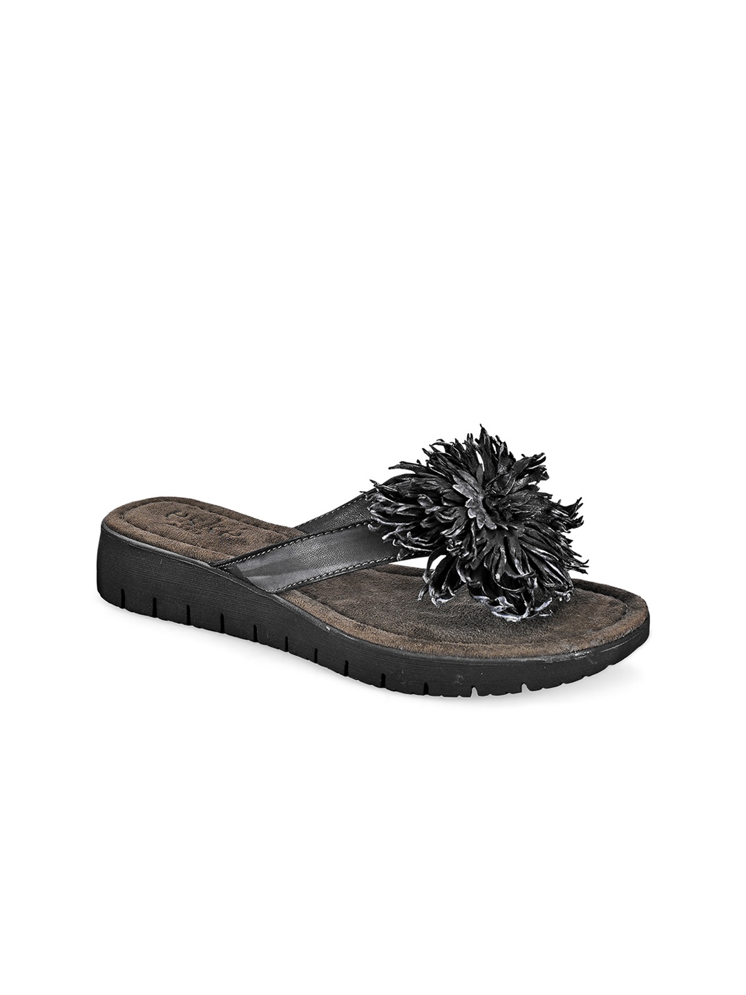 

Eske Women Black Embellished Open Toe Flats