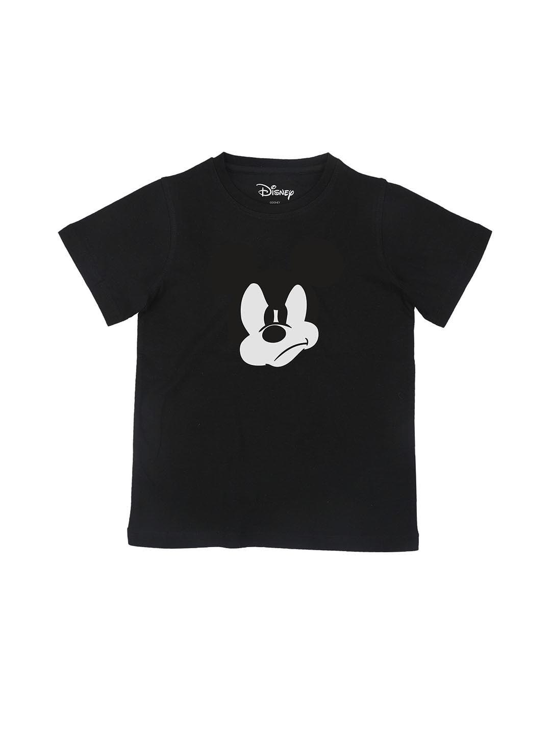 

Disney by Wear Your Mind Boys Black & White Mickey Mouse Printed T-shirt