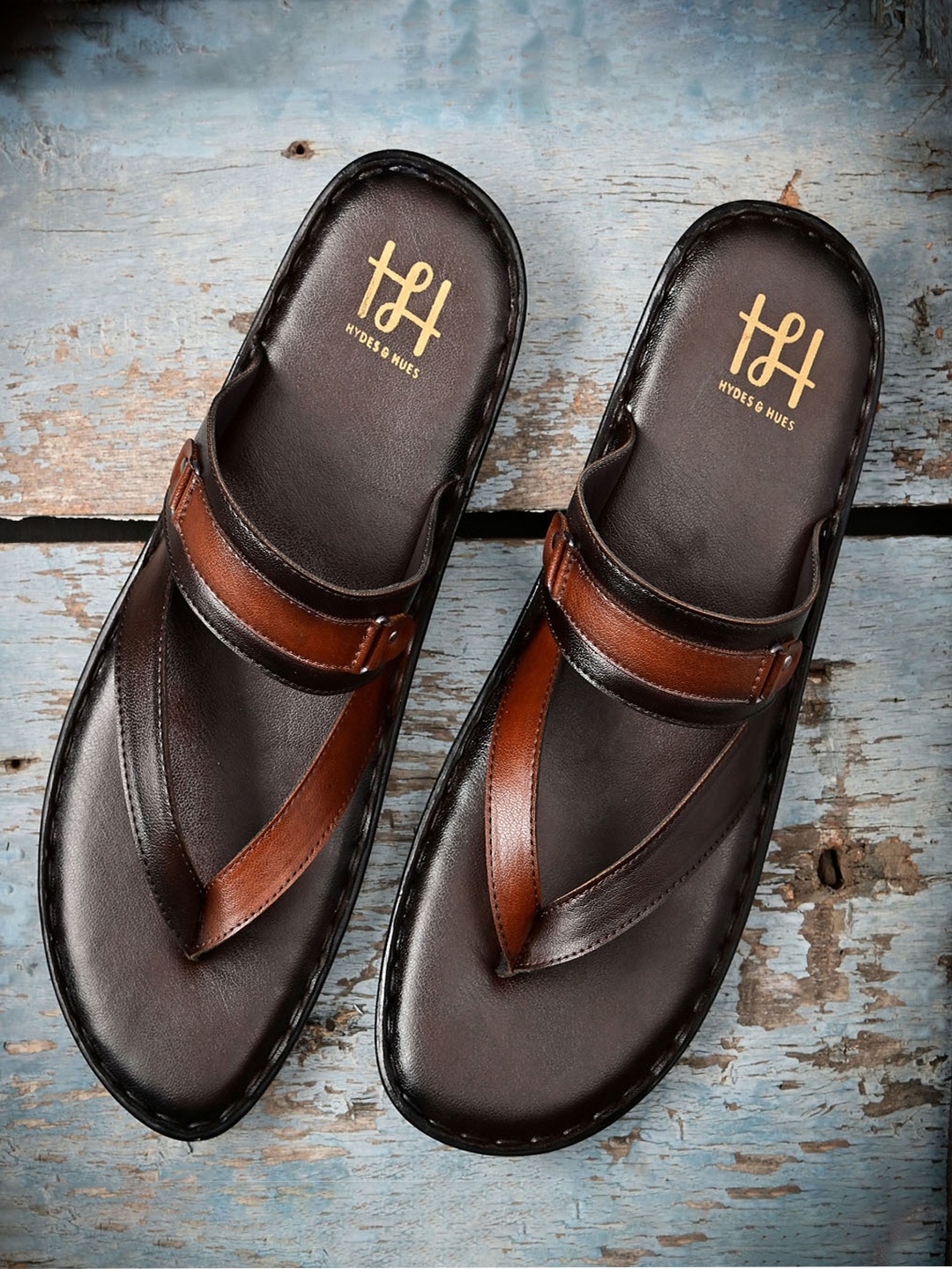 

Hydes N Hues Men Coffee Brown Ethnic Comfort Sandals