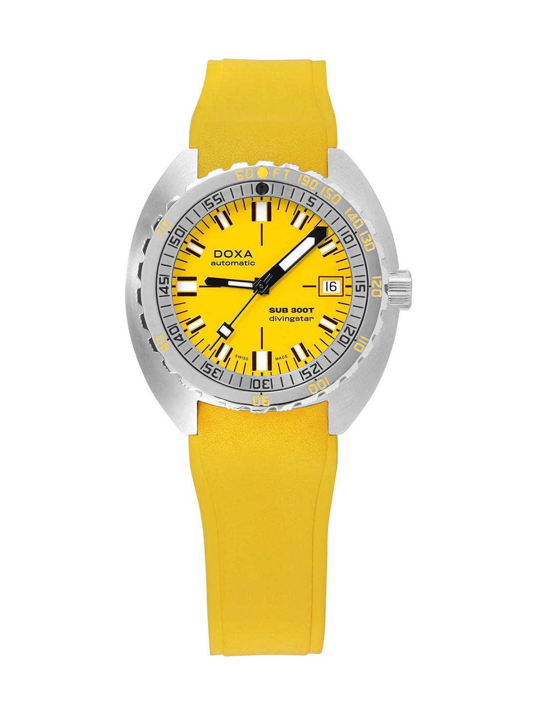 

DOXA Men Yellow Dial & Yellow Straps Analogue Automatic Motion Powered Watch 840.10.361.31