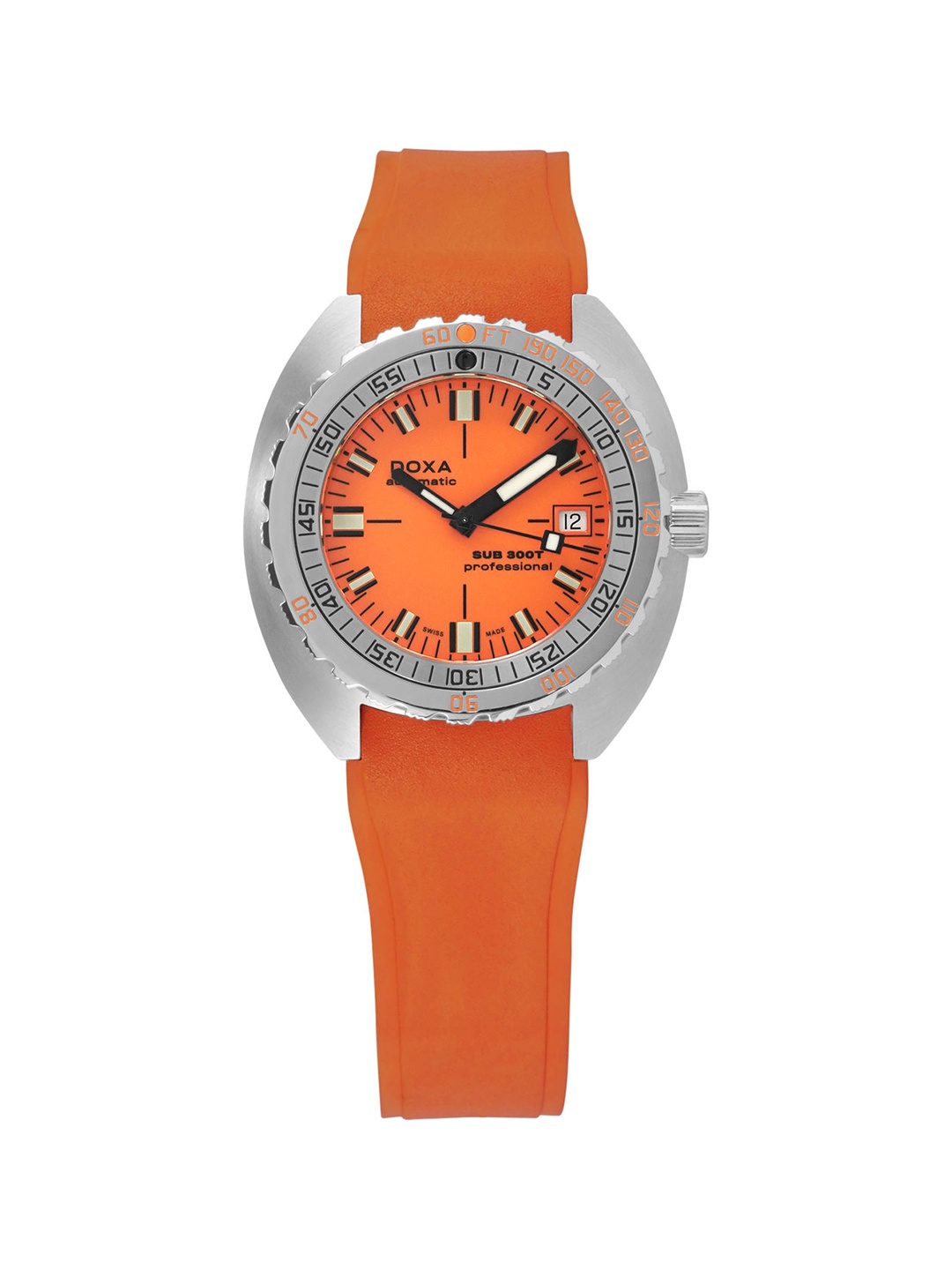 

DOXA Men Orange Dial & Orange Straps Analogue Automatic Motion Powered Watch 840.10.351.21