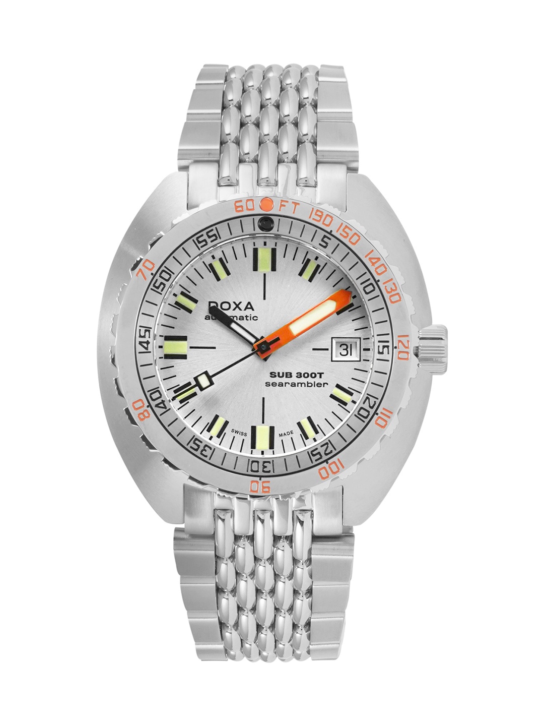 

DOXA Men Silver-Toned Analogue Automatic Motion Powered Watch 840.10.021.10