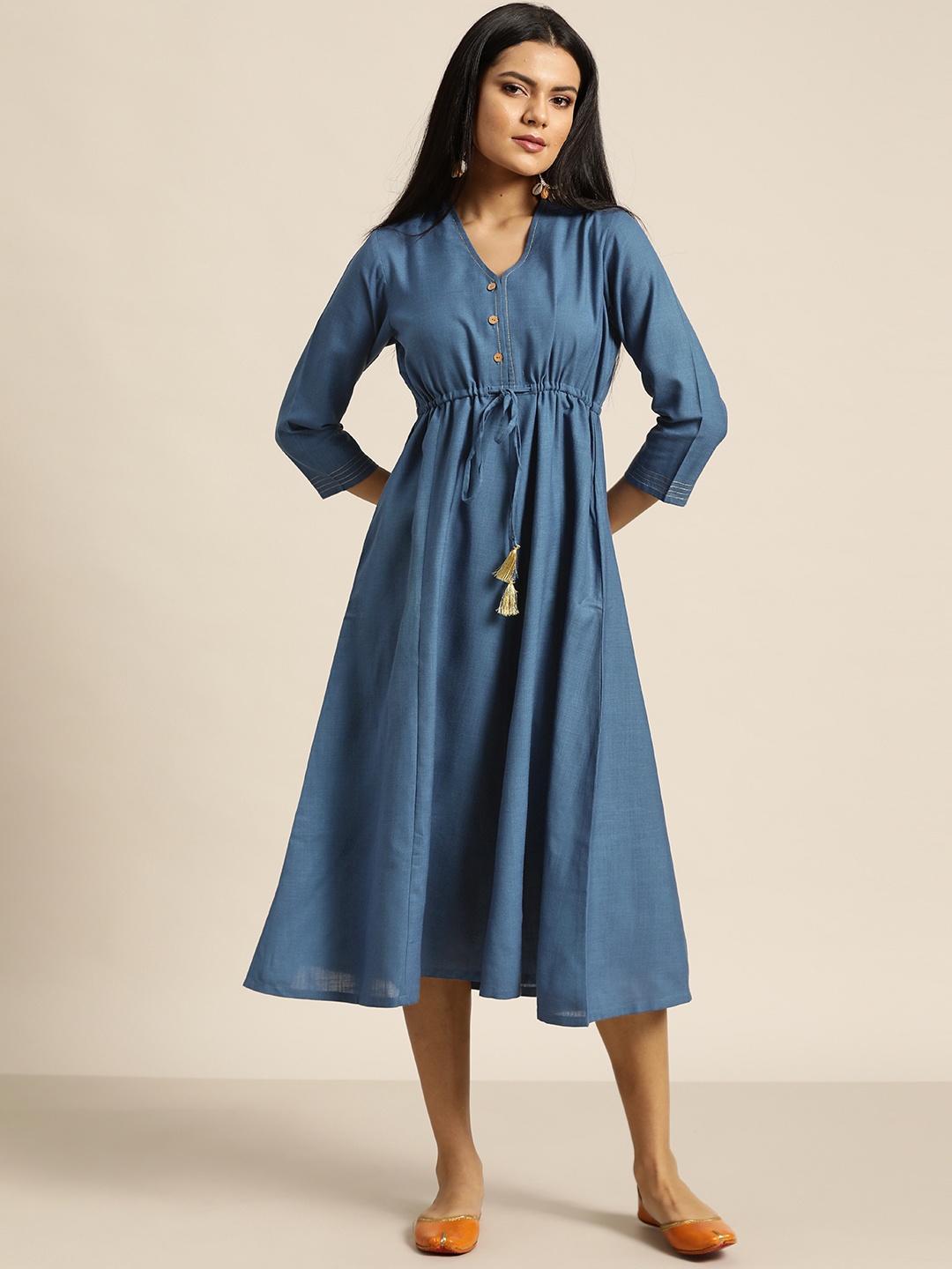 

Shae by SASSAFRAS Blue A-Line Midi Dress