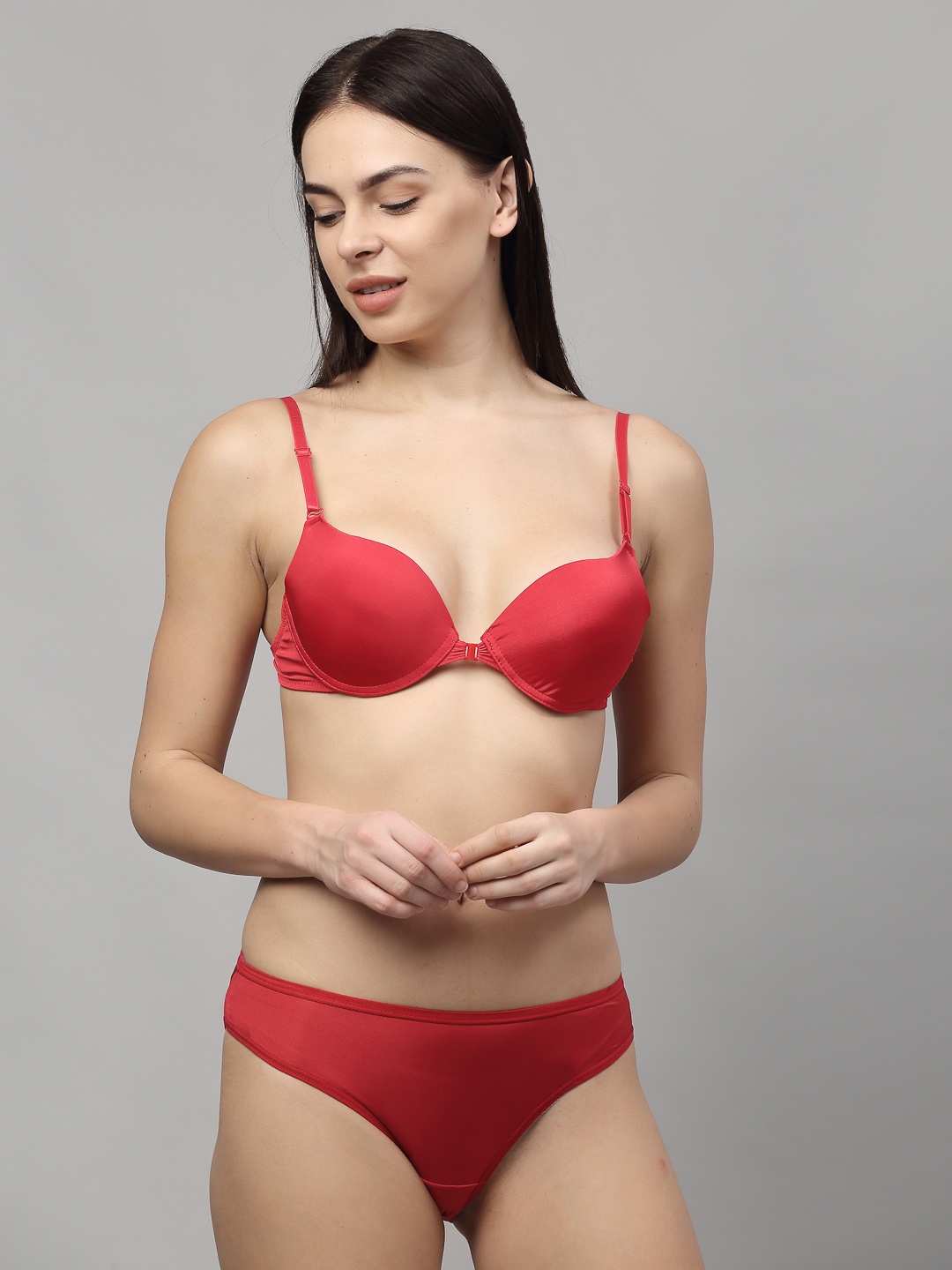 

PrettyCat Women Red Solid Lingerie Set PC-SET-FO-RED-30B