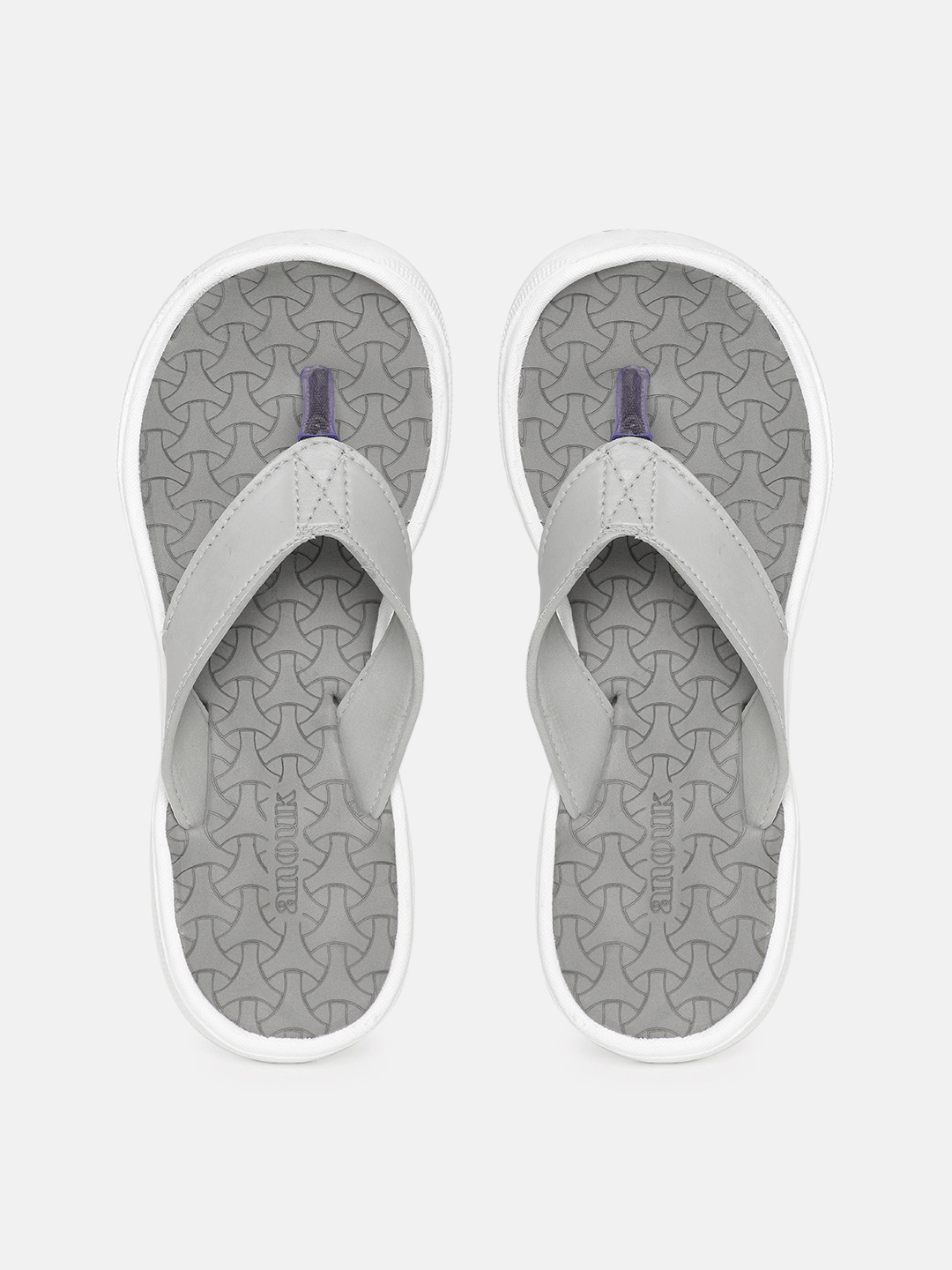 

Anouk Women Grey Solid Thong Flip-Flops