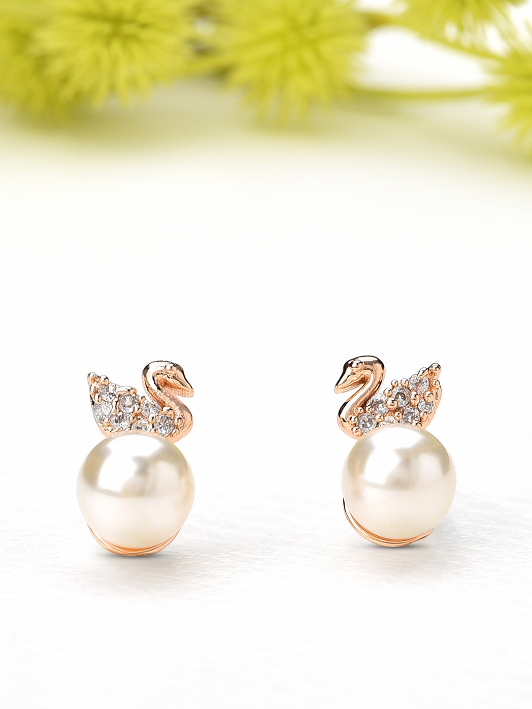 

AMI Rose Gold Contemporary Studs Earrings