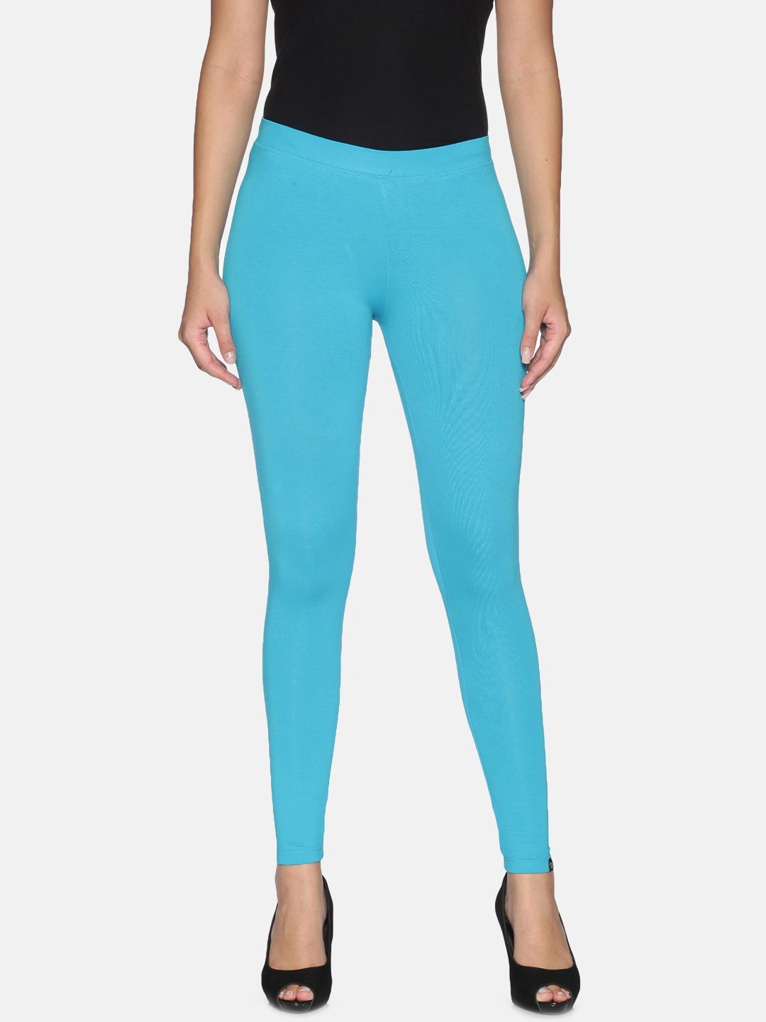 

TWIN BIRDS Women Blue Solid Ankle-Length Leggings