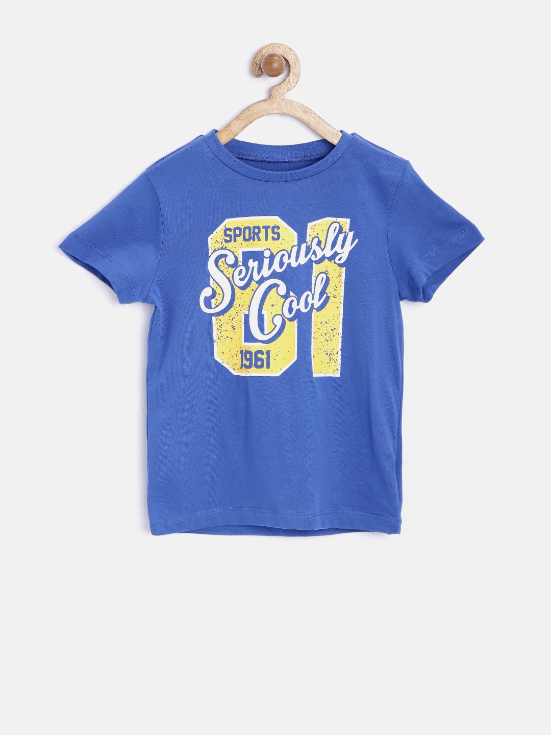 

mothercare Boys Blue Printed Pure Cotton T-shirt