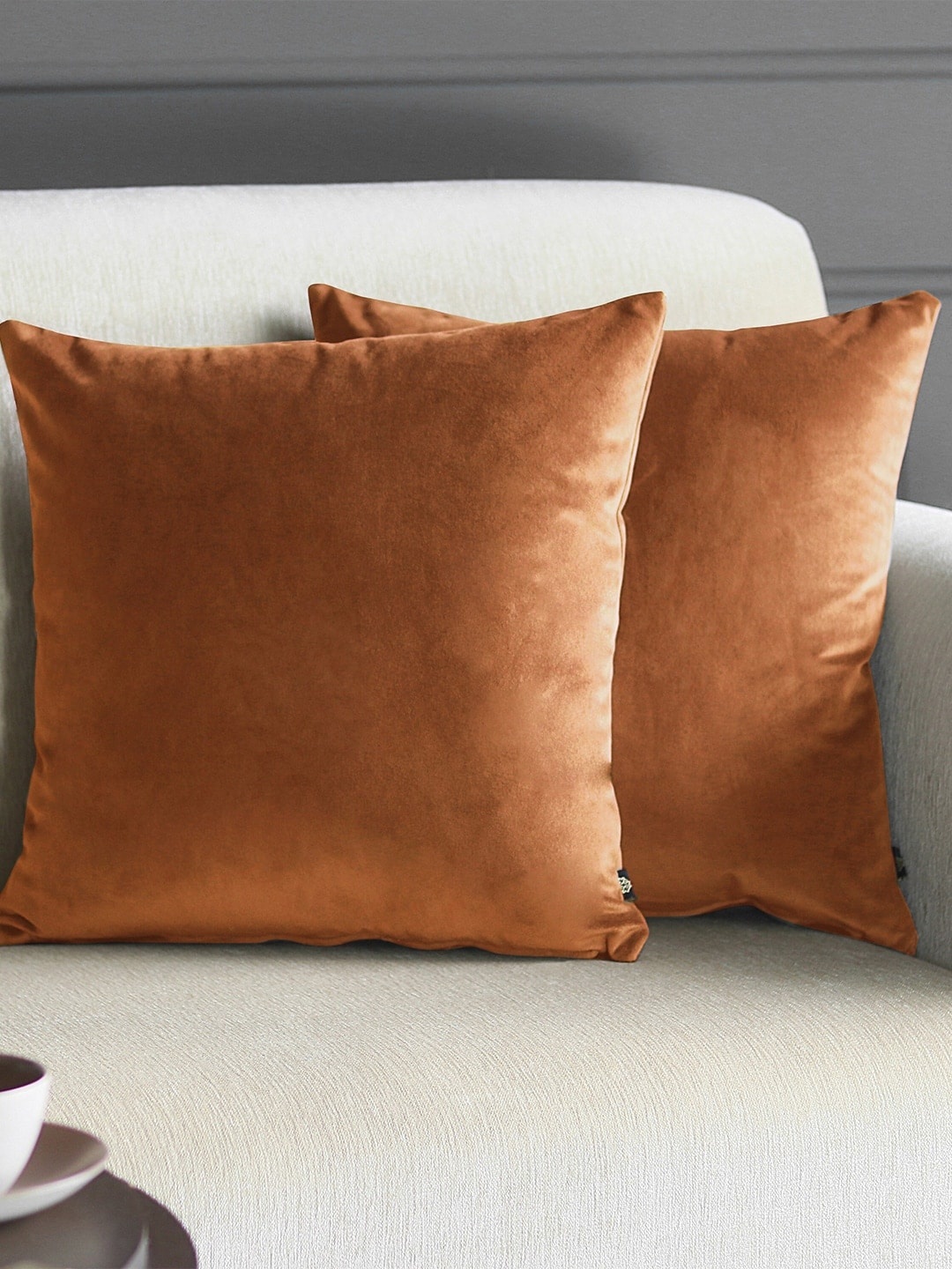 

GM Set Of 2 Brown Square Cushion Covers