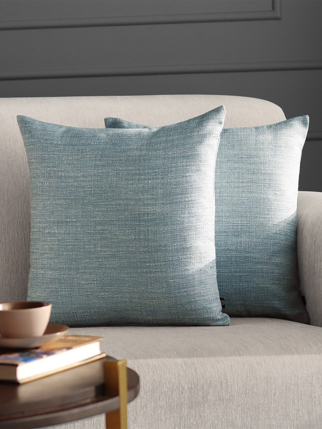 

GM Set Of 2 Blue Square Cushion Covers