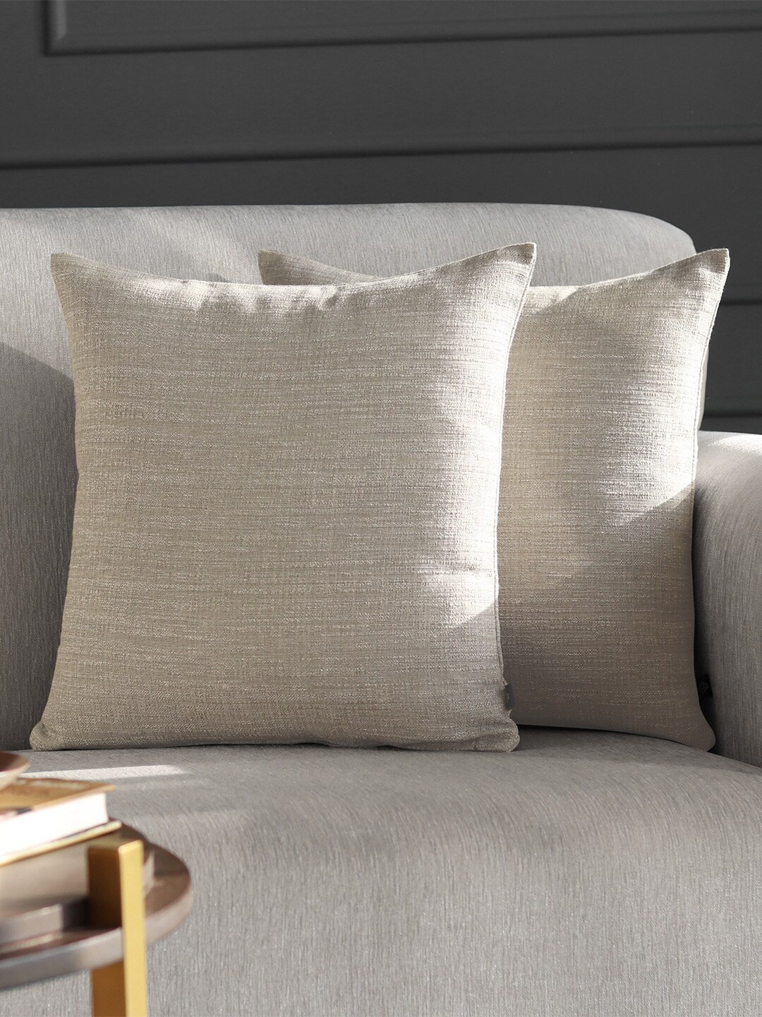 

GM Set Of 2 Beige Square Cushion Covers