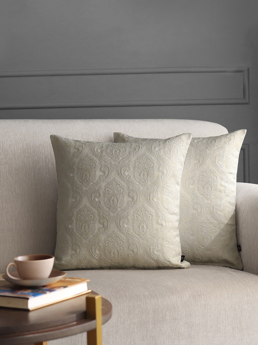 

GM Cream Set of 2 Abstract Square Cushion Covers