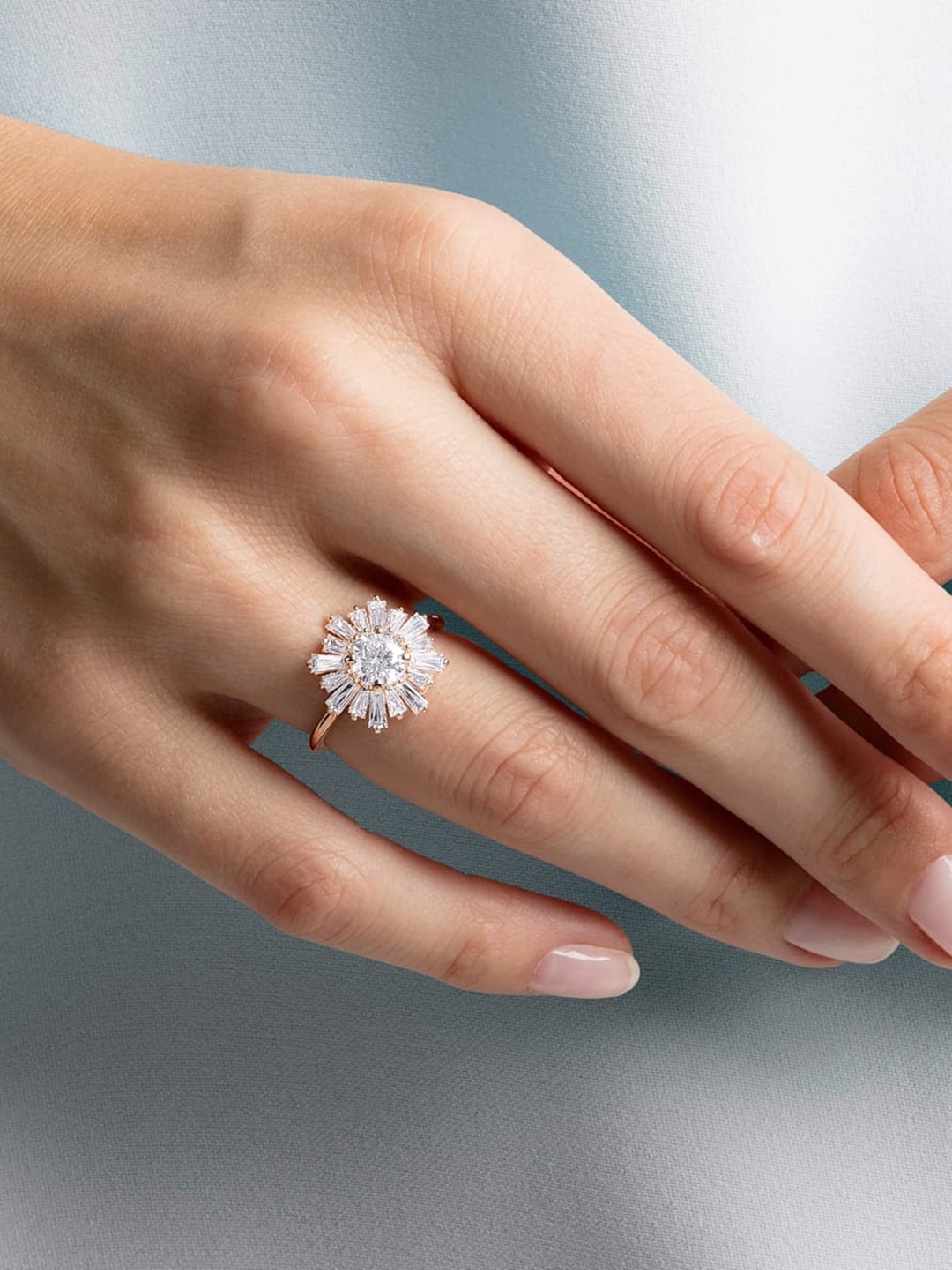 

SWAROVSKI Sunshine Ring White & Rose-Gold Tone Plated