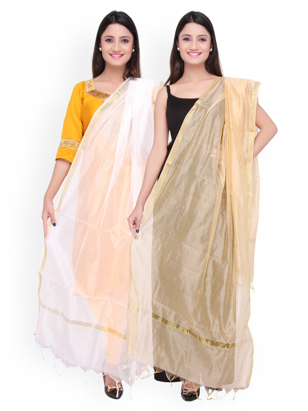 

Dupatta Bazaar Pack of 2 Dupattas, White