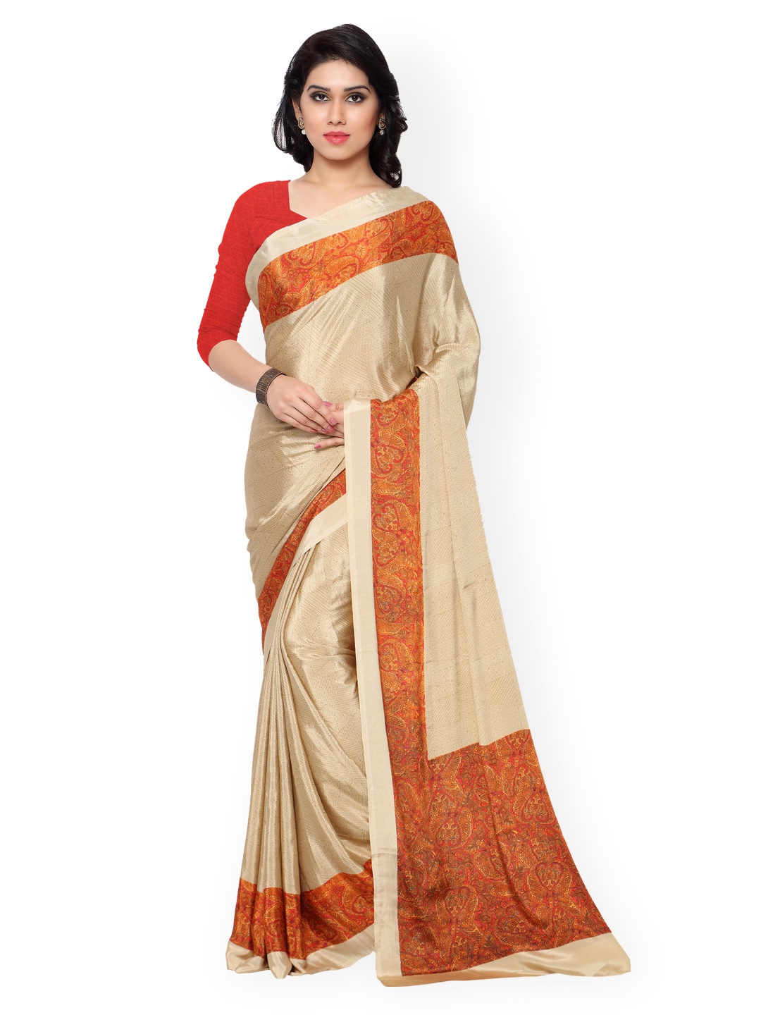 

Kalista Beige Printed Saree