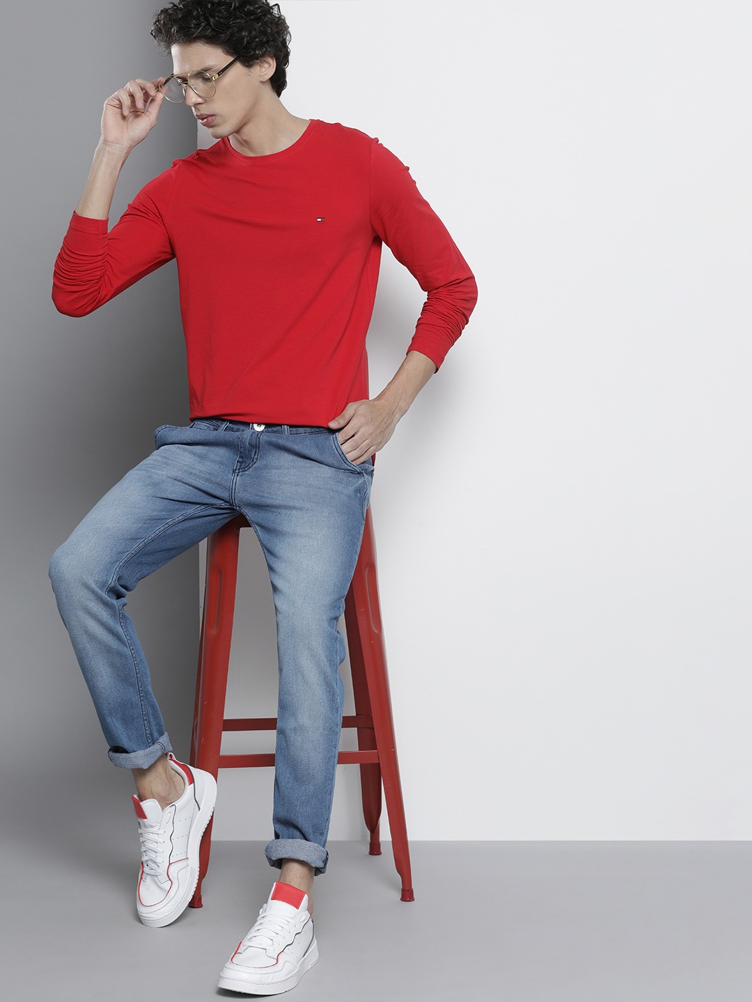 

Tommy Hilfiger Men Red Slim Fit T-shirt