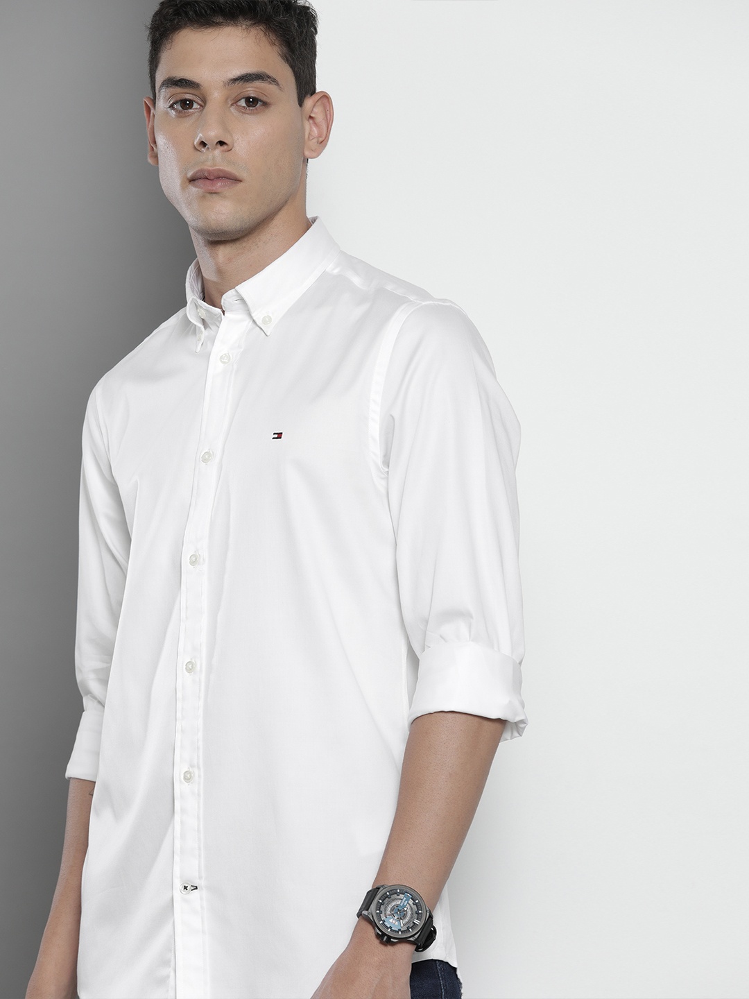 

Tommy Hilfiger Men White Slim Fit Casual Shirt